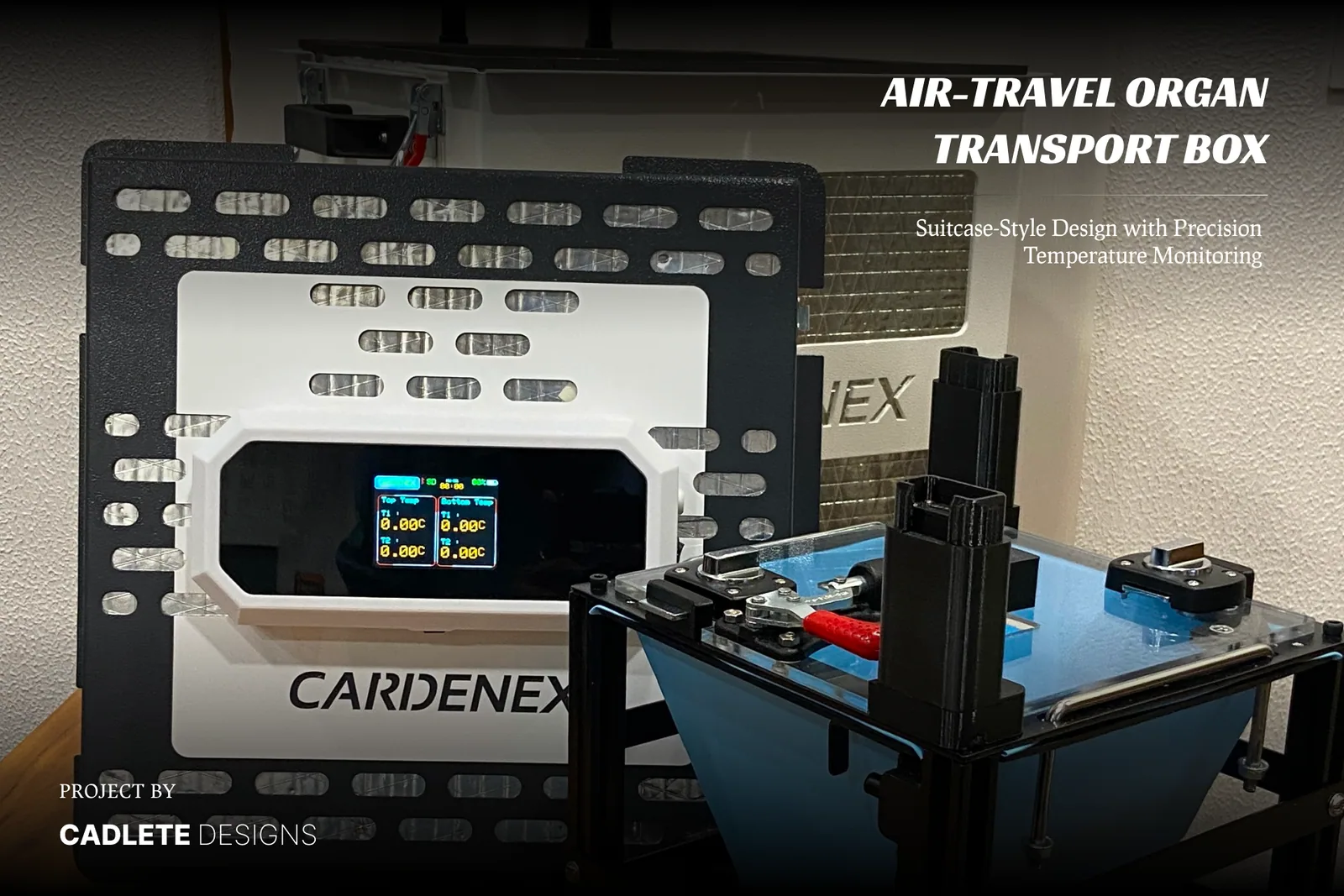 Air-Travel Organ Transport Box: Suitcase-Style Design with Precision Temperature Monitoring