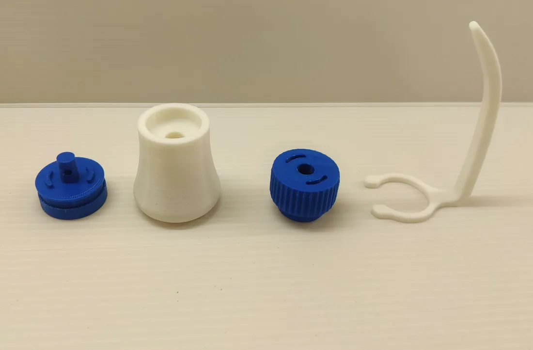 3D-printed prototype parts for a hobby tool handle