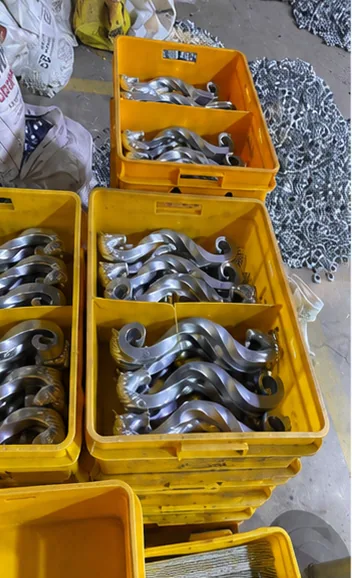 Zinc die-cast handles in crates