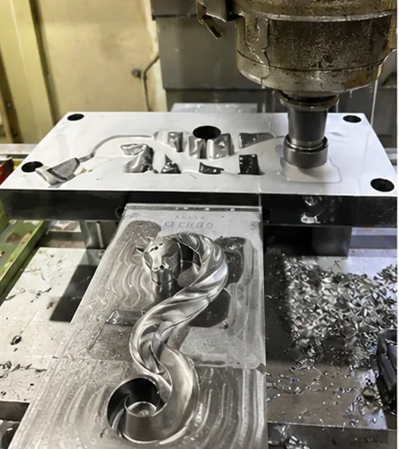 CNC machining a zinc die-casting die