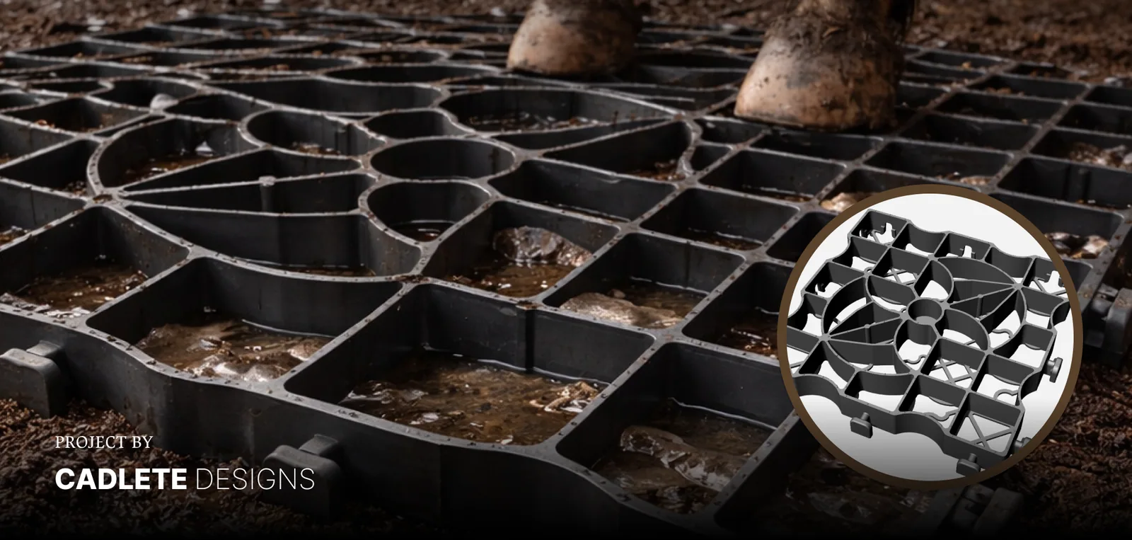 Hoofgrids: Recycled Plastic Ground Stabilization Grids for Horses and High-Traffic Ground