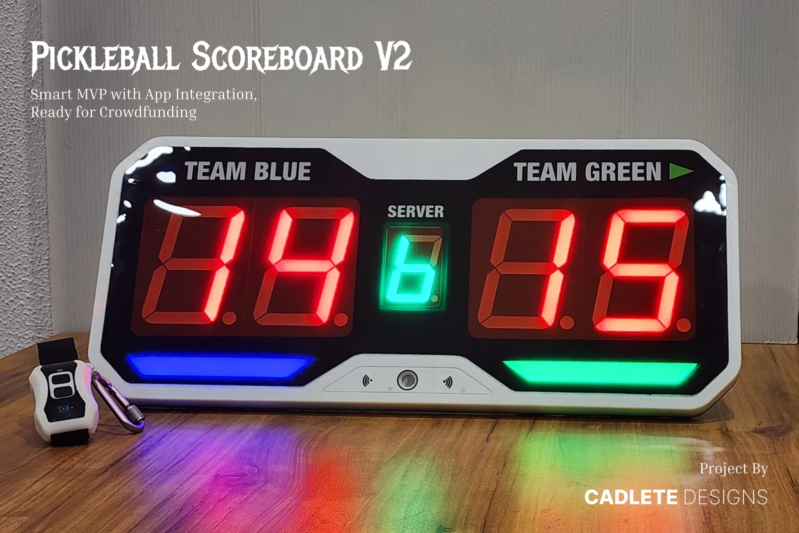 Pickleball Scoreboard V2: Smart MVP with App Integration, Ready for Crowdfunding