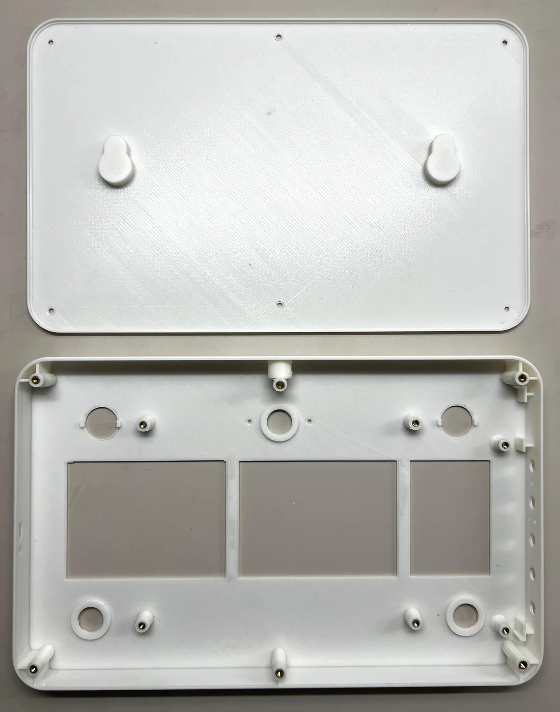 3D-printed scoreboard enclosure parts made by CADLETE