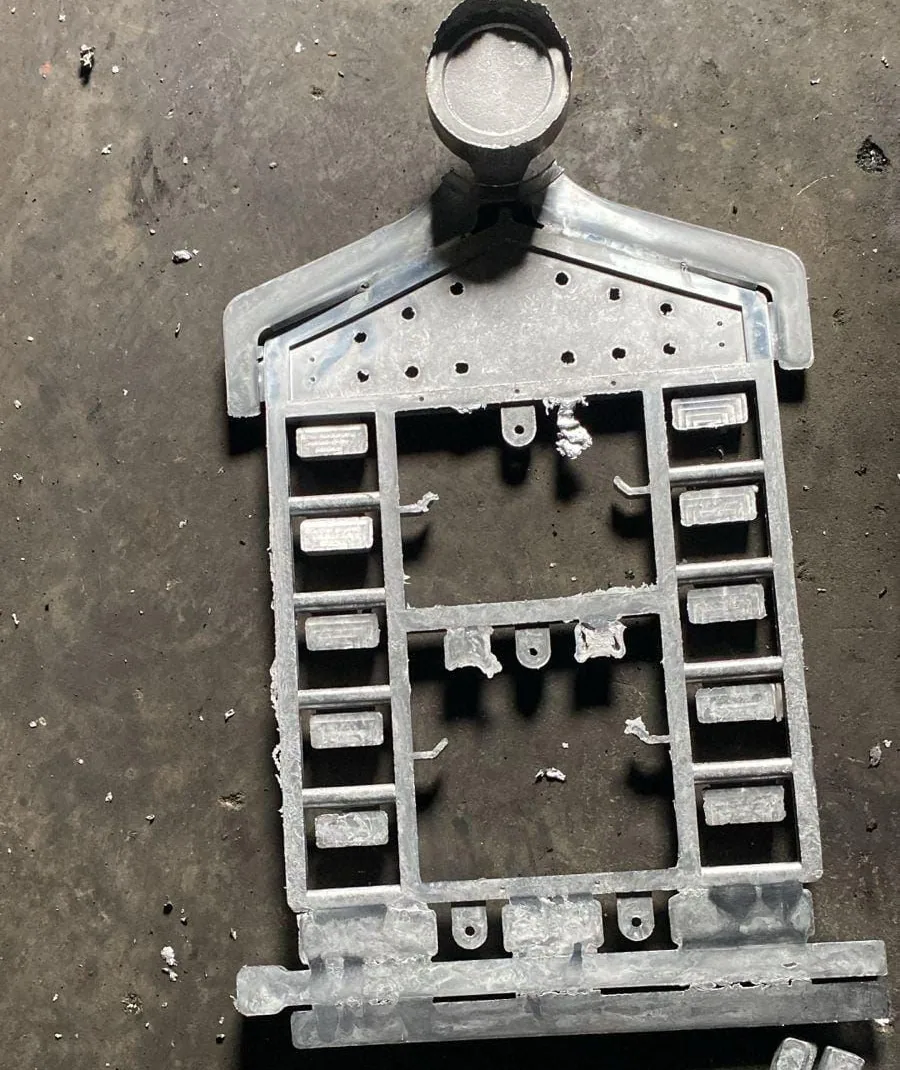 Raw aluminum die-cast panel