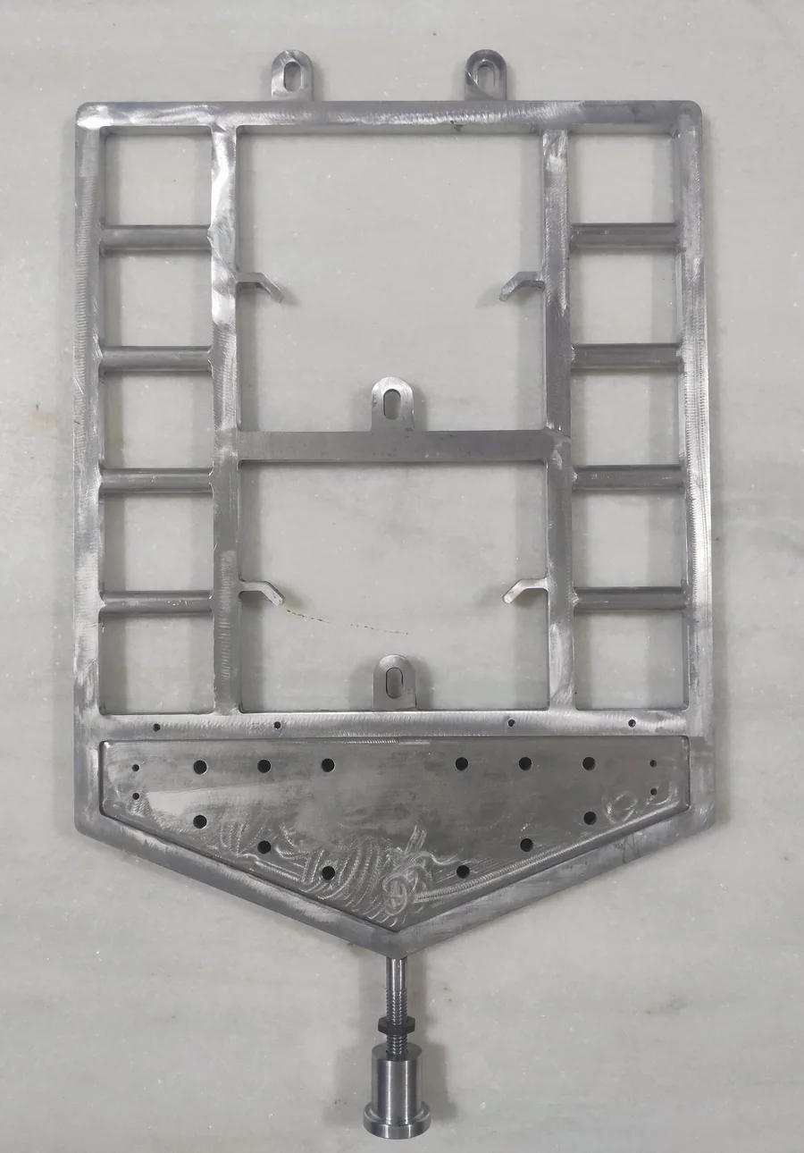 VMC-machined aluminum prototype panel