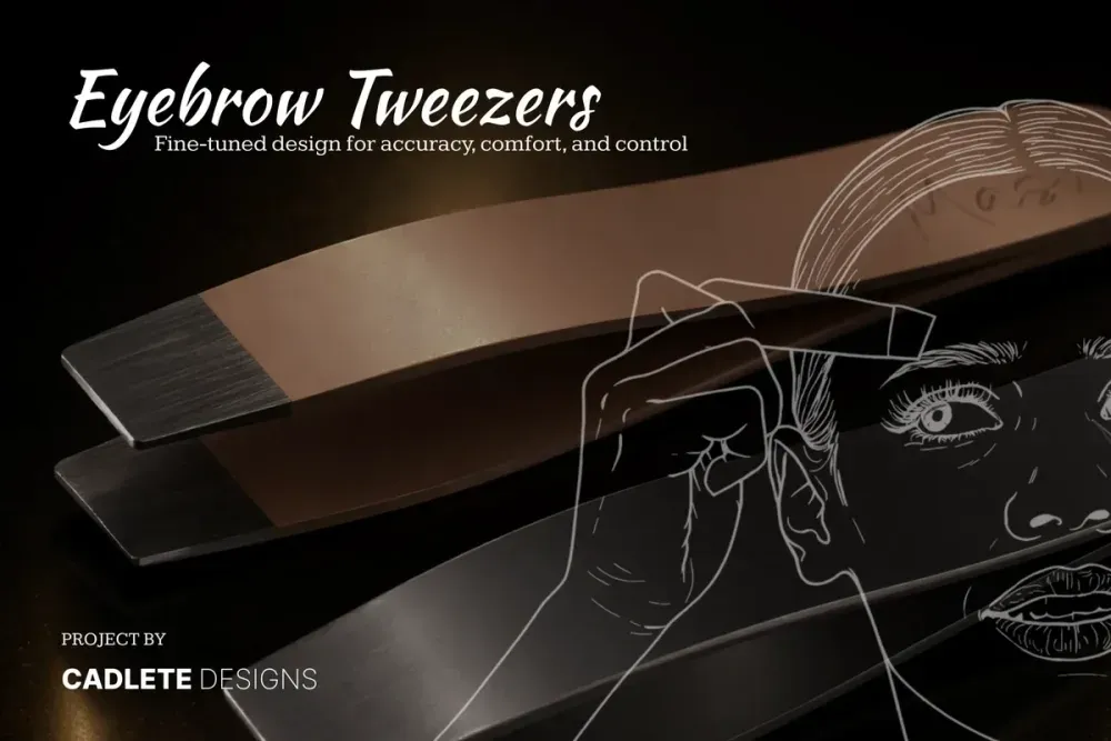 Eyebrow Tweezer, a real case study by CADLETE Designs