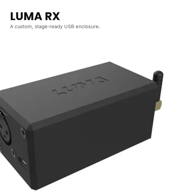 LUMA RX USB enclosure produced through SLA 3D printing as a production process