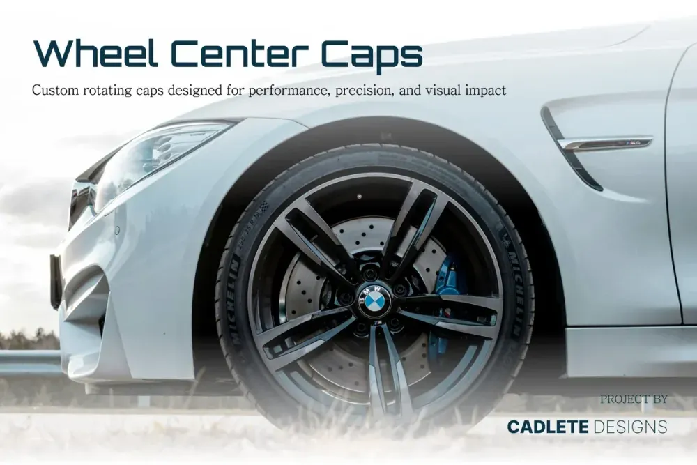 Rotating Wheel Center Caps, a real case study by CADLETE Designs