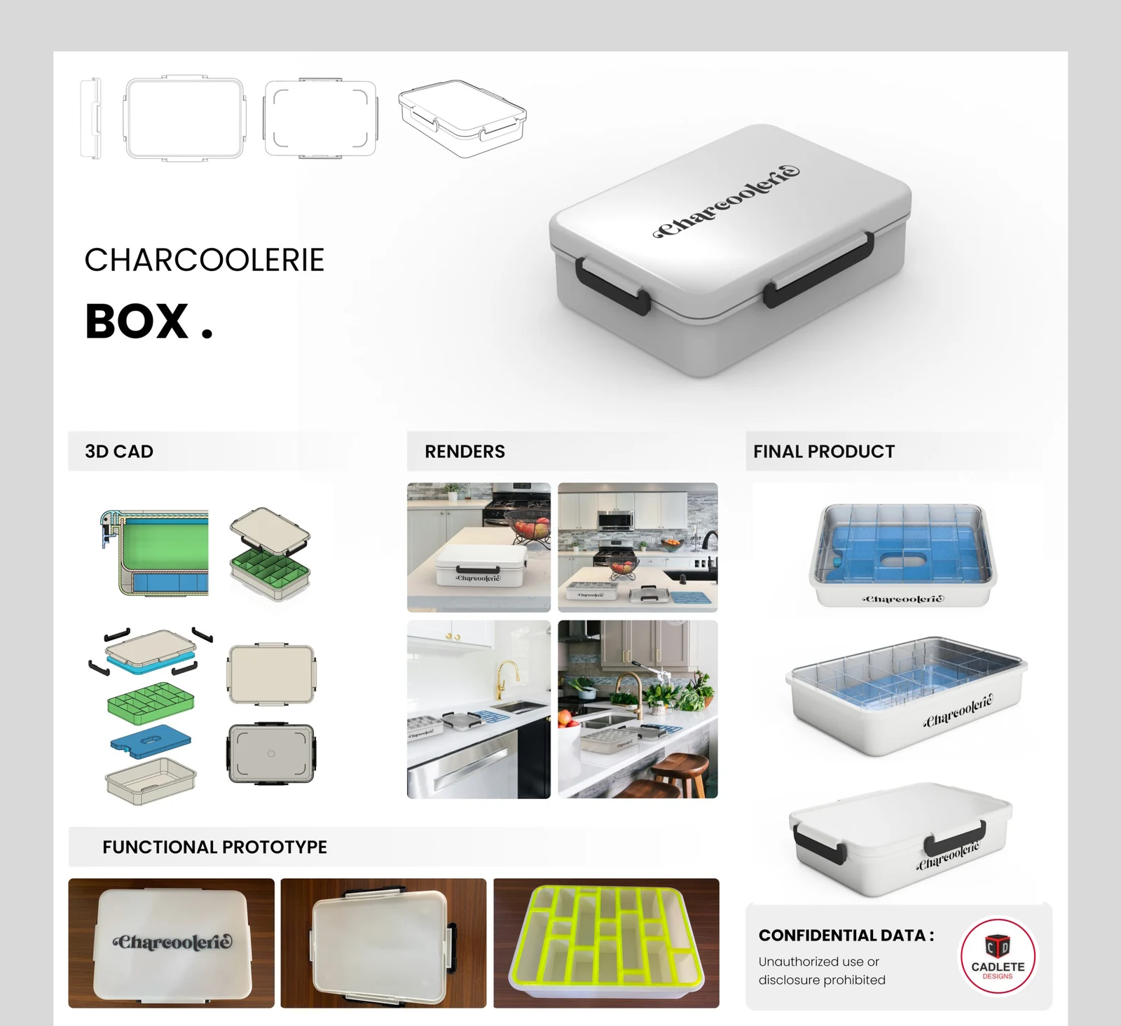Charcoolerie Box leakproof charcuterie serving box