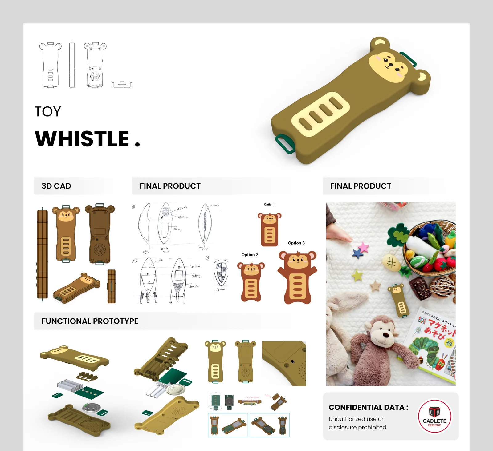 Electronic Toy Whistle: From Ideation Sketches to Molding-Ready Design