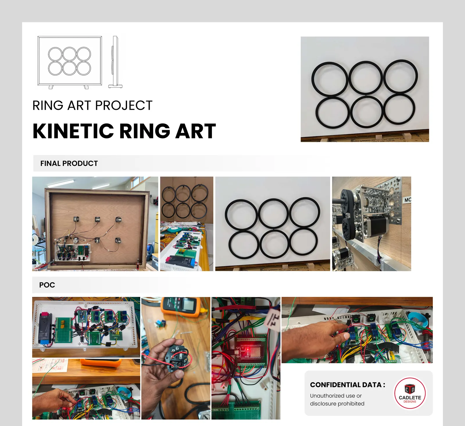 Kinetic Ring Art Installation: Six-Motor Control System Built in India, Sold in the USA
