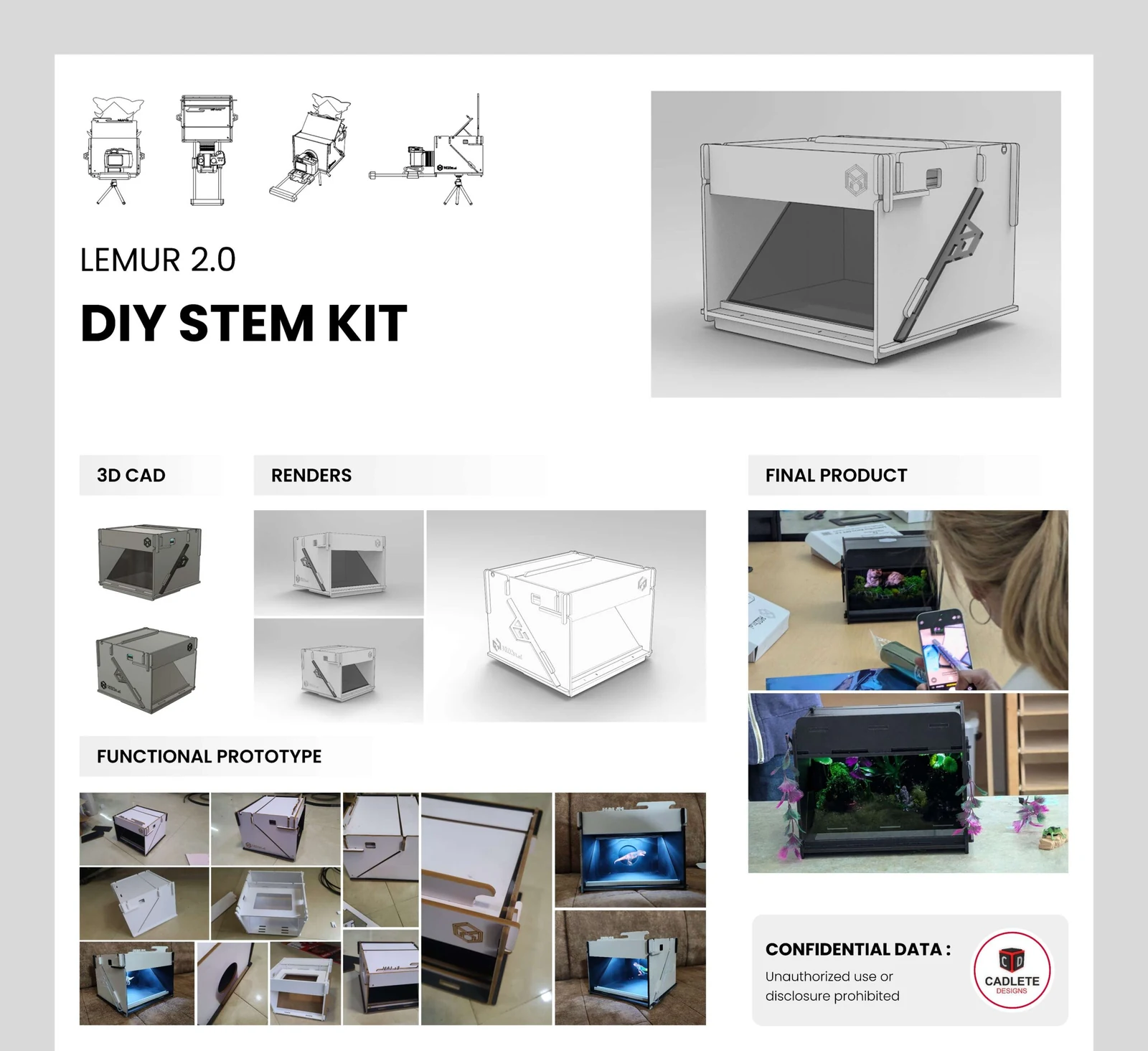 Lemur 2.0 DIY STEM Kit, lightweight refined hologram kit