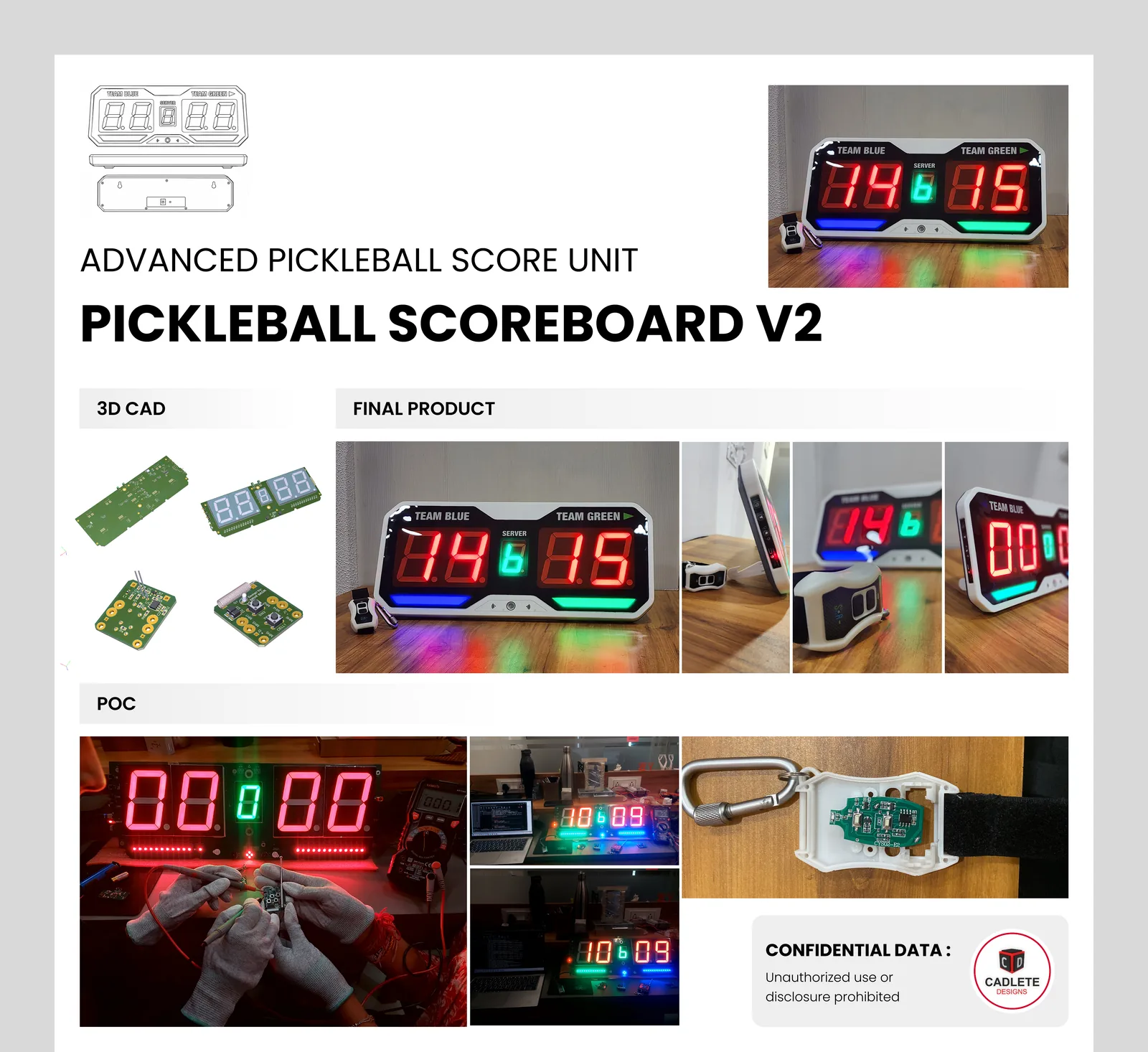 Pickleball Scoreboard V2: Smart MVP with App Integration, Ready for Crowdfunding