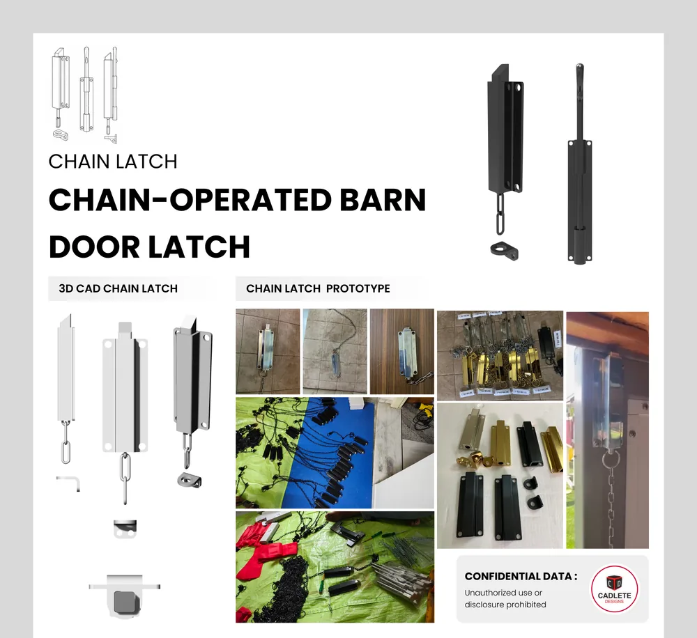 Chain-Operated Barn Door Latch
