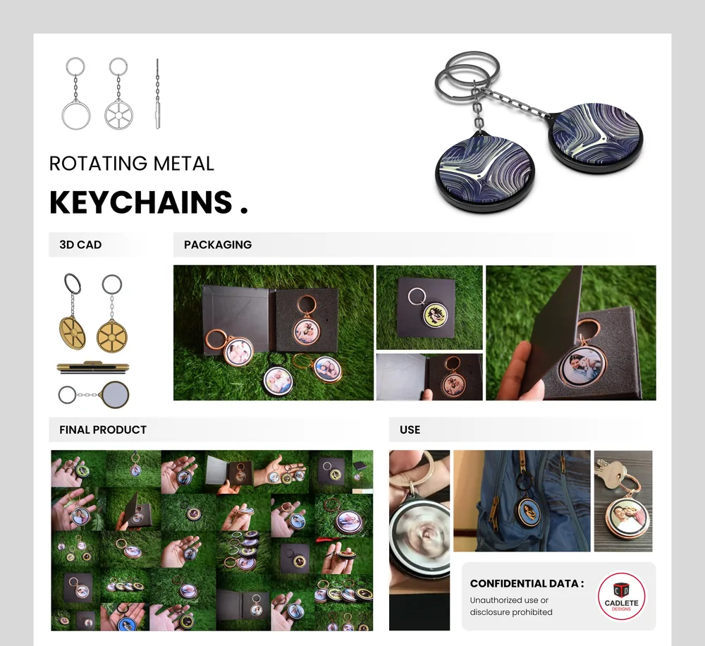 Rotating Metal Keychain