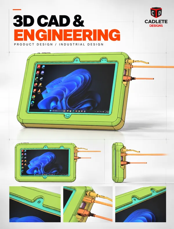 AI Medical Tablet Prototype with Thermal and IR Imaging for Remote Patient Monitoring: 3D CAD