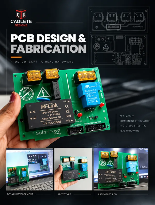 Saffranova: Automated Indoor Saffron Growing Control System: PCB Design & Fabrication