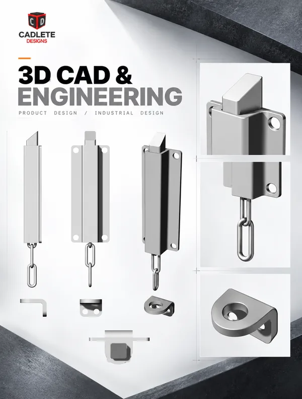 Chain-Operated Latch for Tall Barn Doors: Operate a 20 ft Door Lock from the Ground: 3D CAD