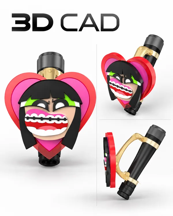 Custom Microphone Holder Design for a Pop Artist: 3D CAD