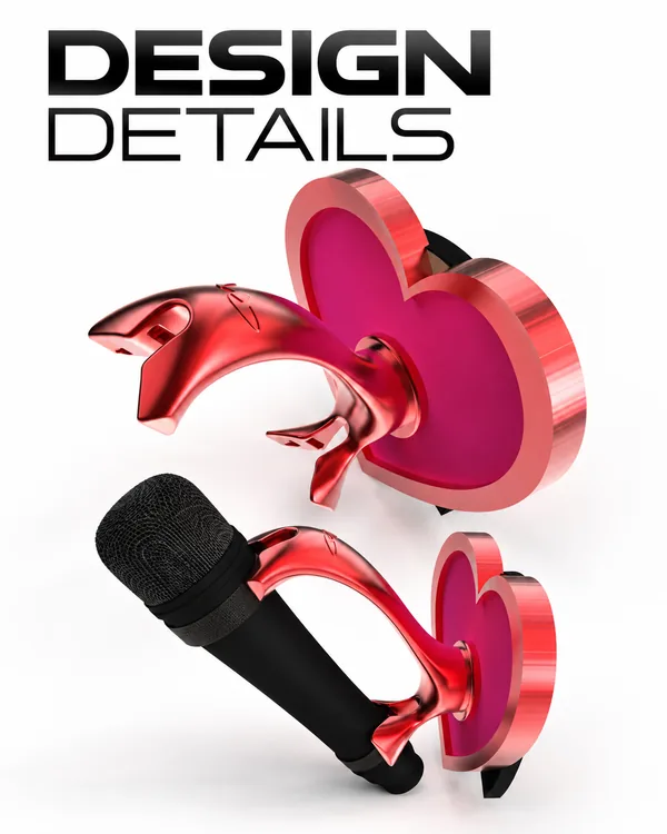 Custom Microphone Holder Design for a Pop Artist: Design Details