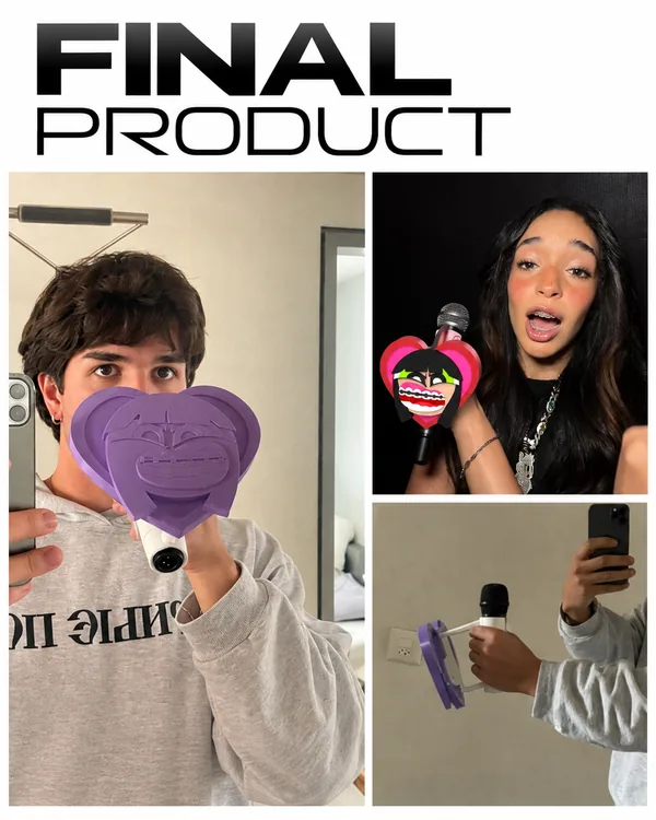 Custom Microphone Holder Design for a Pop Artist: Final Product