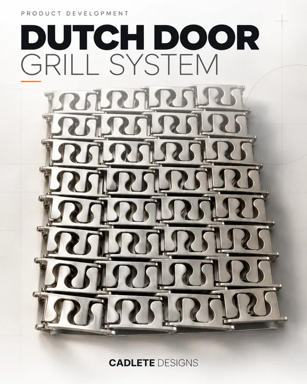 Dutch Door Grille System: Aluminum Die Casting Set Up for 10,000 Pieces a Month: Product Showcase