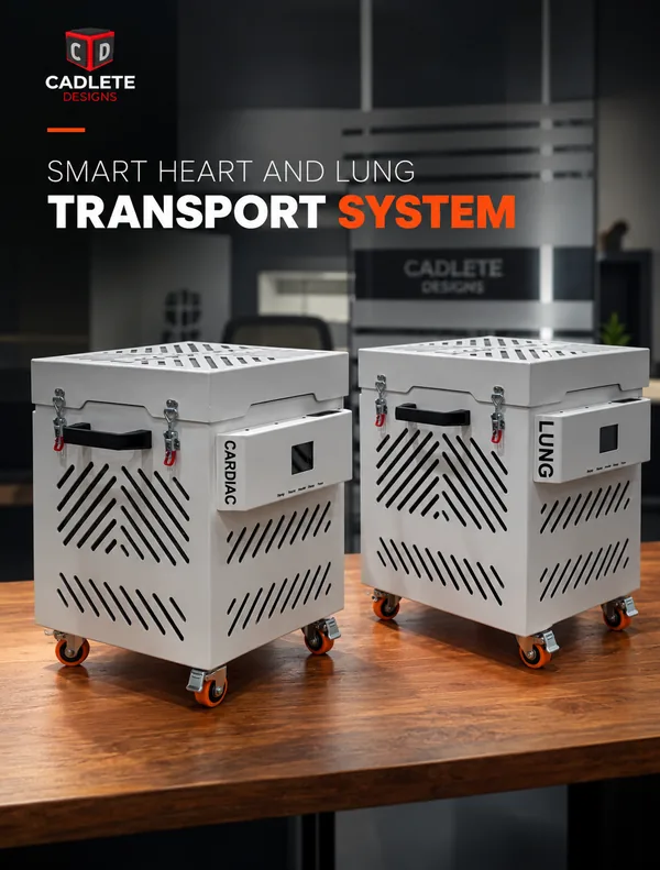 Smart Heart and Lung Transport System: Commercial Organ Boxes with App-Based Temperature Monitoring: Product Showcase