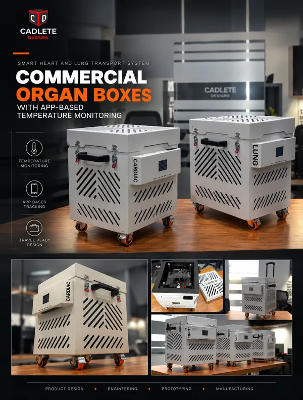 Smart Heart and Lung Transport System: Commercial Organ Boxes with App-Based Temperature Monitoring: Project Overview