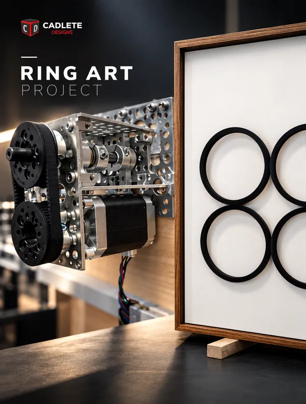 Kinetic Ring Art Installation: Six-Motor Control System Built in India, Sold in the USA: Product Showcase