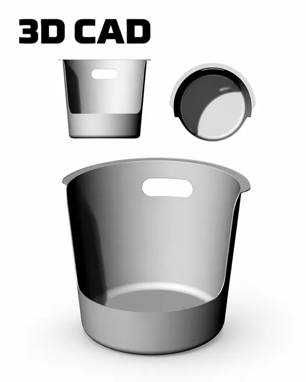 Mastiff Dog Feeding Bucket: Low-Cost Sheet Metal Prototype for Large Breeds: 3D CAD