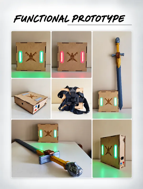 LARP Electronic Sword and Armour: ESP32 POC to Production-Ready PCB: Functional Prototype