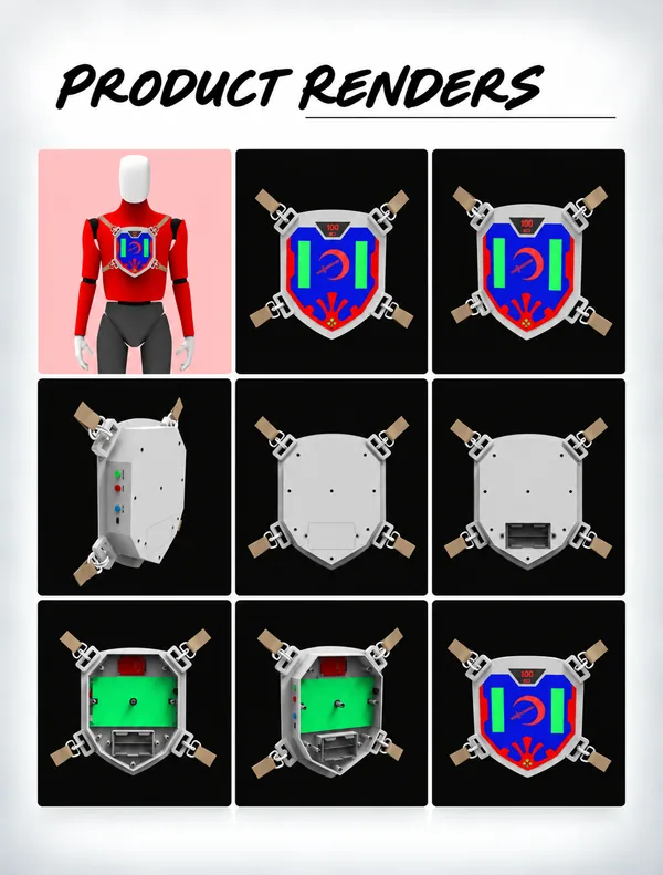LARP Electronic Sword and Armour: ESP32 POC to Production-Ready PCB: Renders
