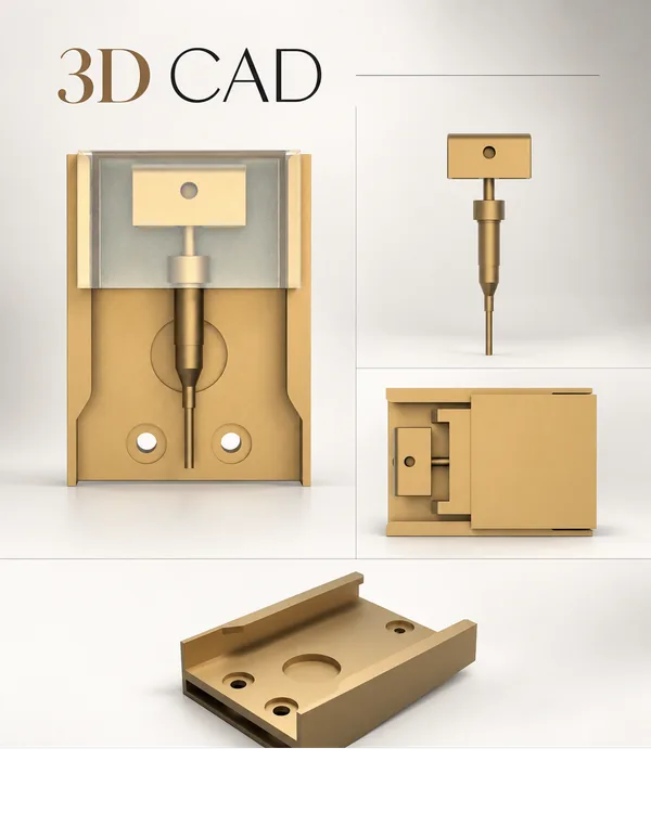 Perfume Belt Buckle: CNC-Machined Prototype with a Slide-In Mini Bottle: 3D CAD