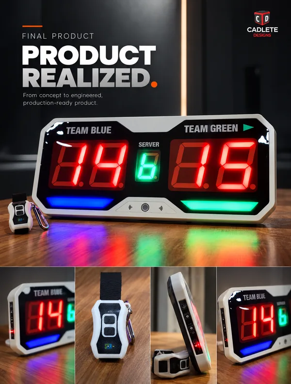 Pickleball Scoreboard V2: Smart MVP with App Integration, Ready for Crowdfunding: Final Product