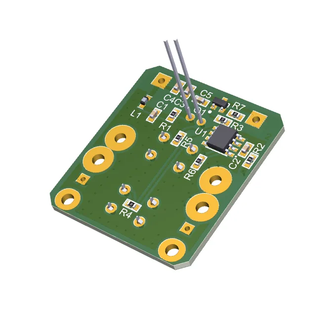 Wristband control PCB render showing the compact wireless pairing circuit